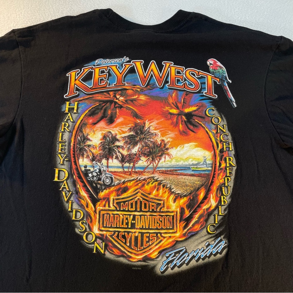 Harley Davidson Unisex Key West Florida T Shirt Size Large 2010
